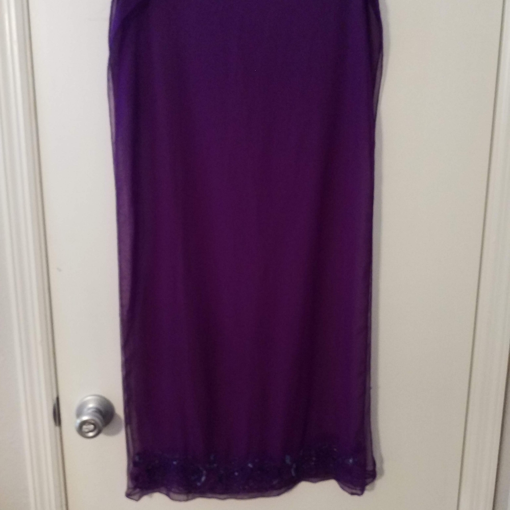 Purple Embellished wrap scarf  20" x 72"